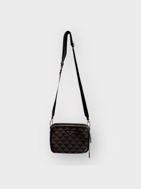 STEAL! $2750 Prada Symbole Triangolo Canapa Crossbody Bag