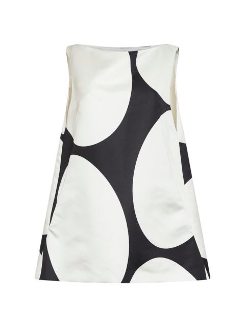 Dries Van Noten Dries Van Noten Women Black Duchess Oversized Ellipses-Print A-Line Mini Dress