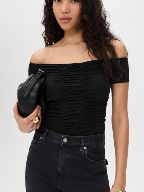 L'AGENCE Baliegh Off Shoulder Ruched Bodysuit