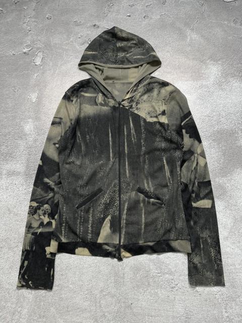 Other Designers Japanese Brand - Y2K Overprint Mesh Zip Hoodie LGB IfSixWasNine Style Rare