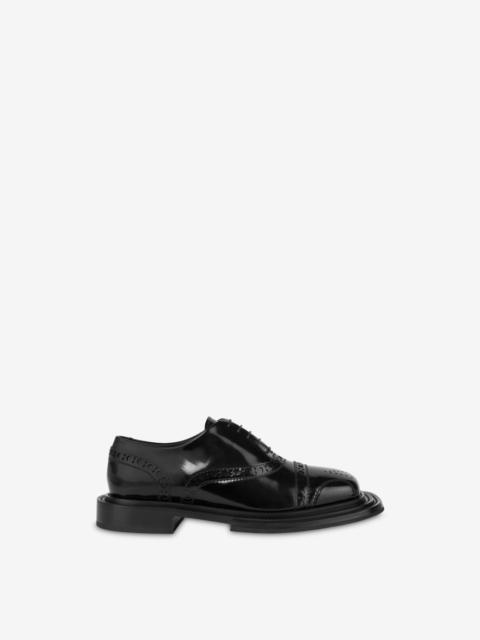 Moschino BRUSHED CALFSKIN DERBY SHOES
