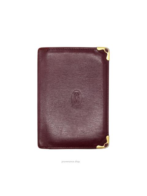 Pocket Organizer Wallet - Burgundy Leather
