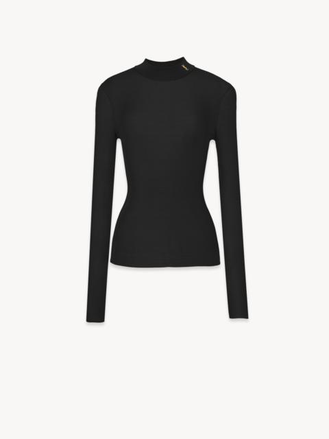 SAINT LAURENT ribbed sweater in silk
