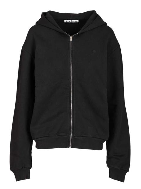 Acne Studios Zip-Up Hoodie Sweatshirts Black