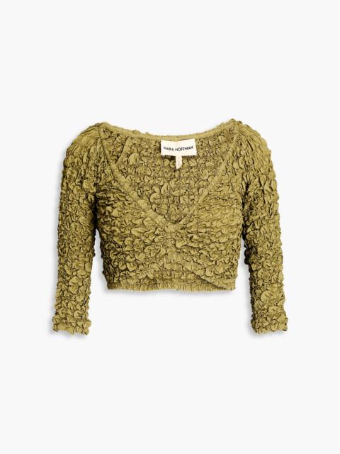 Other Designers Aja cropped TENCEL™ Lyocell popcorn top