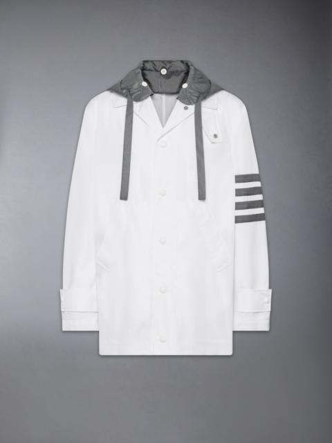 Thom Browne RIPSTOP 4-BAR UNCONSTRUCTED RELAXED OVERCOAT