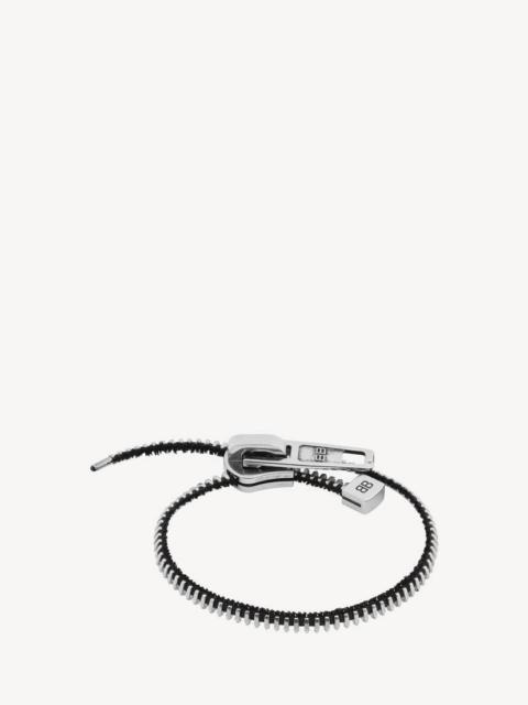 BALENCIAGA Diy Zip Bracelet in Shiny Silver/antique Silver/black