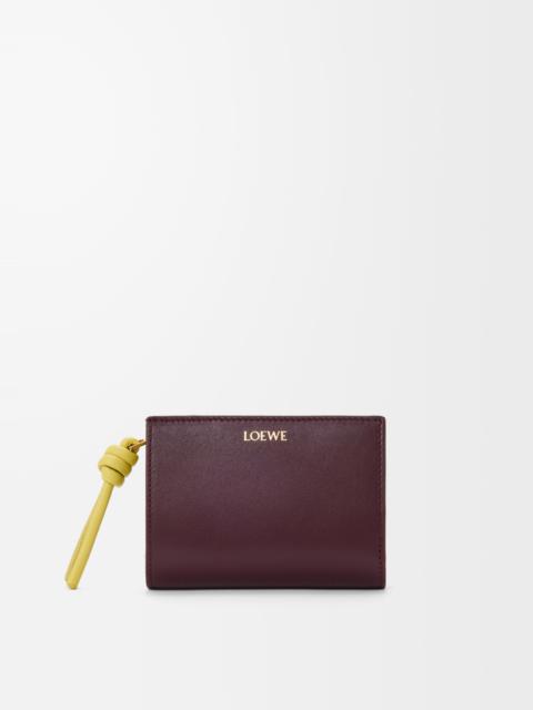 Loewe Knot compact wallet in shiny nappa calfskin