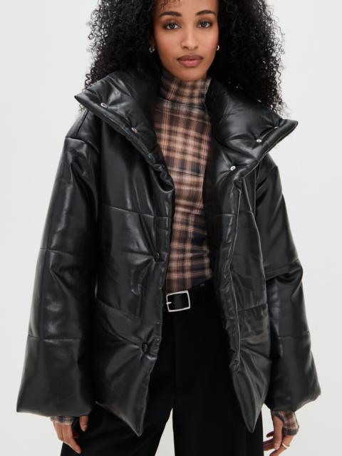 Nanushka Hide Faux Leather Puffer Coat