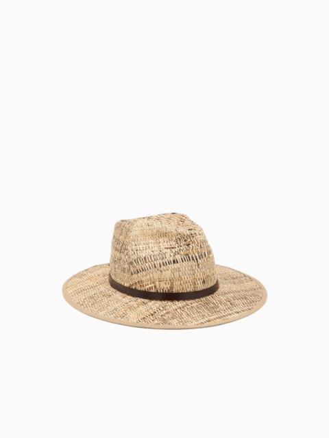 EMPORIO ARMANI WOVEN RAFFIA HAT