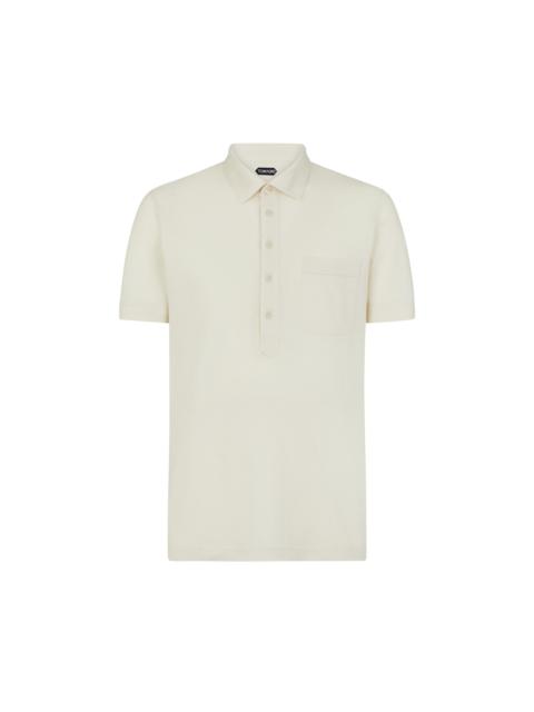TOM FORD SILK BLEND PIQUET POLO