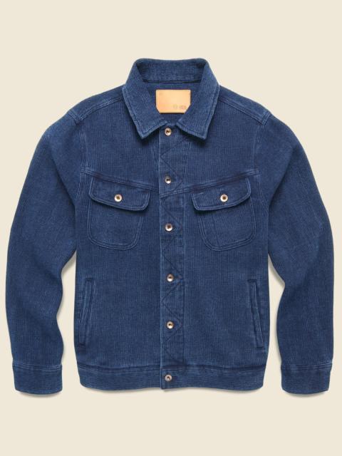 TAYLOR STITCH Long Haul Jacket - Indigo Waffle