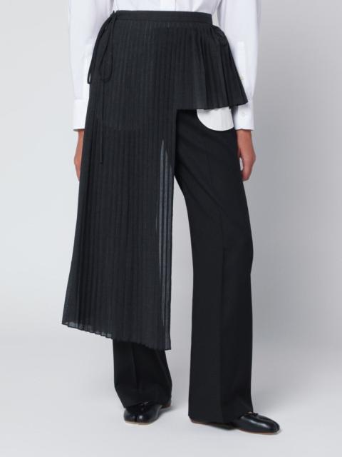 MKDT STUDIO Gray Avery-Atelier pleated half-skirt