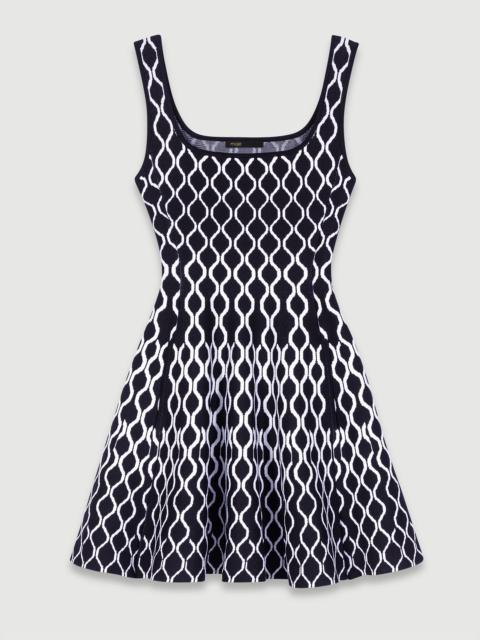 maje Short patterned knit dress