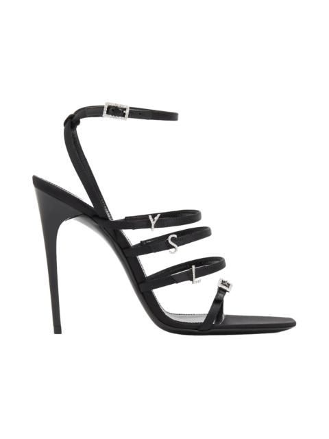 SAINT LAURENT Saint Laurent Jerry Crepe Satin Sandal Black (Womens)