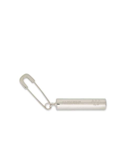Ambush Earring with Battery Charm in Silver