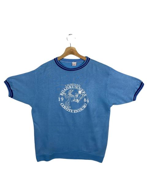 Other Designers Vintage - Vintage 80s Roadrunners Coyote Sweatshirt Short Sleeve
