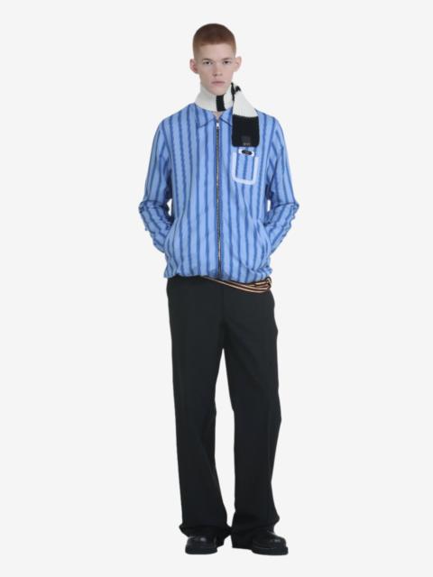 N°21 STRIPED SHIRT JACKET WITH ZIP