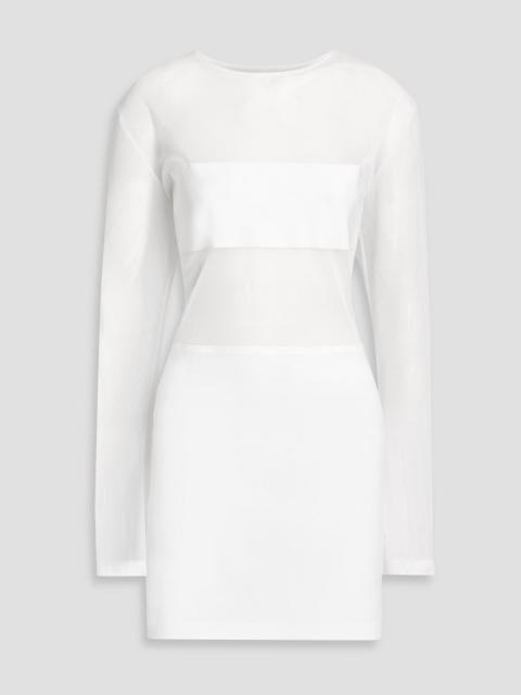 NORMA KAMALI Dash Dash stretch-mesh and jersey mini dress