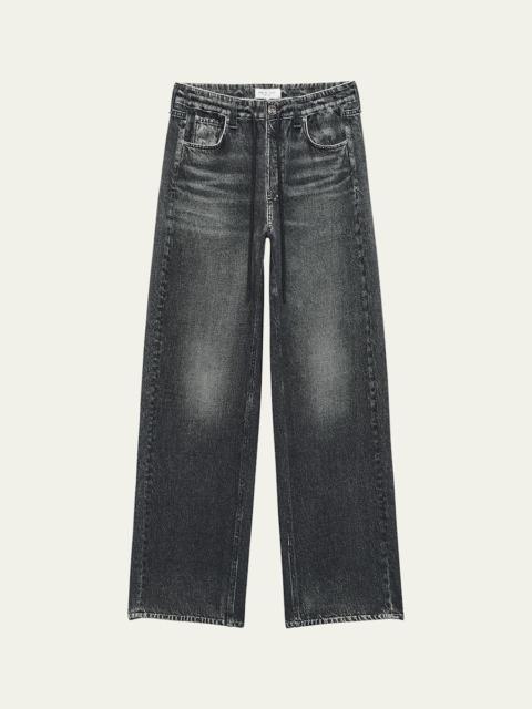 rag & bone Miramar Terry Drawstring Wide-Leg Jeans