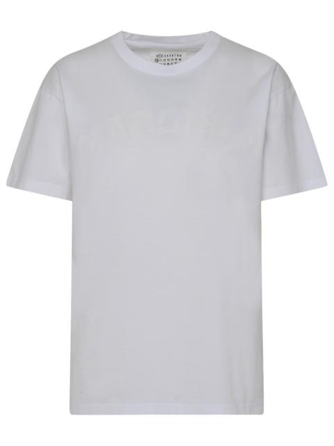 Maison Margiela Woman White Cotton T-Shirt