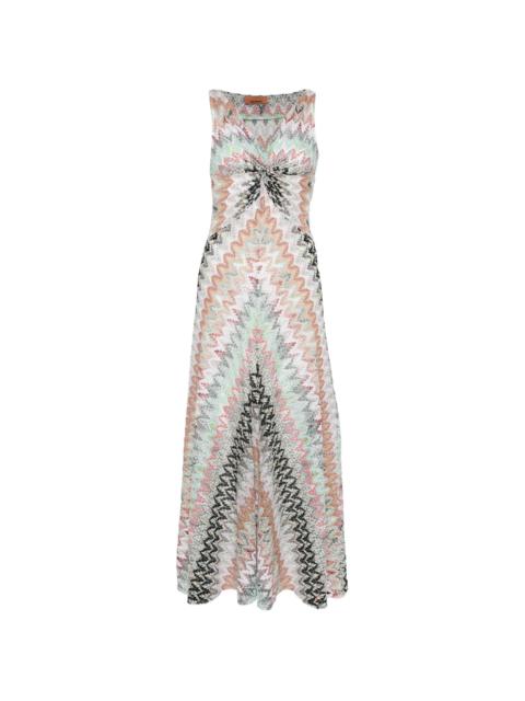 Missoni Missoni Sleeveless Zigzag Maxi Dress