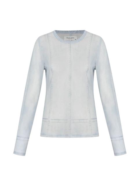 rag & bone Miramar Mesh Long Sleeve Top