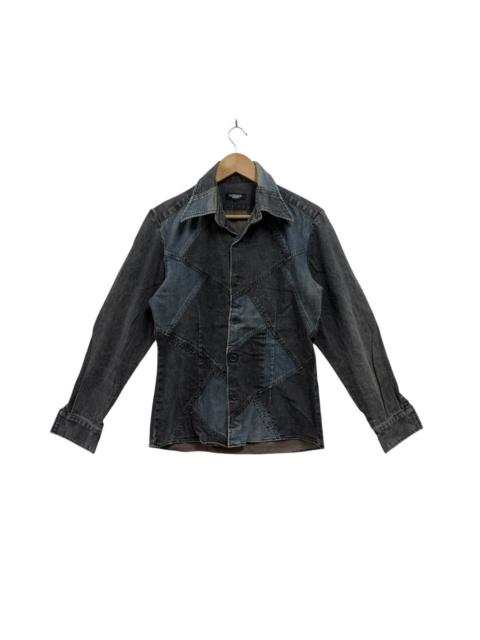 Archival Clothing - Tornado Mart Patchwork Denim Shirt