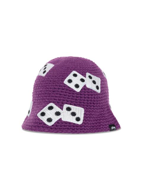 Stussy Dice Knit Bucket Hat 'Purple'