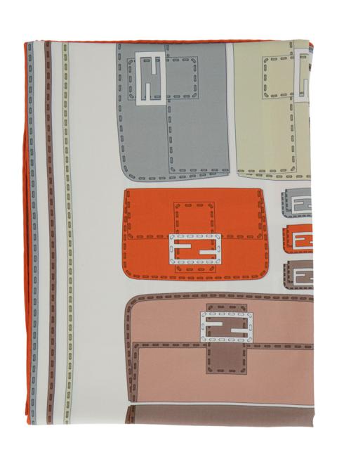 Fendi Women 'Baguette' Multicolor Scarf With All-Over Print In Silk Woman