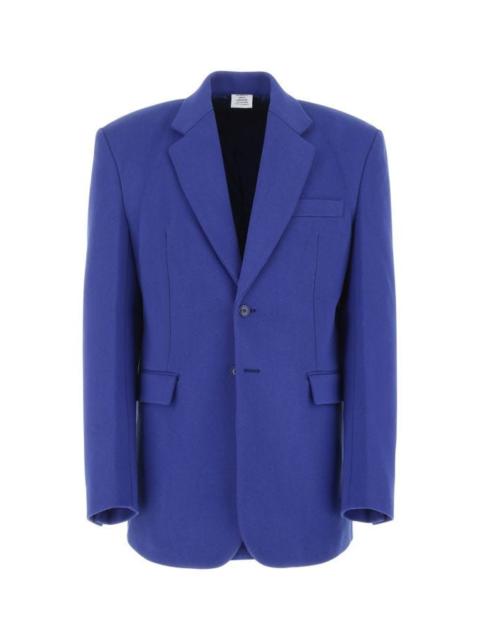 VETEMENTS Vetements Unisex Blue Cotton Blend Oversize Blazer