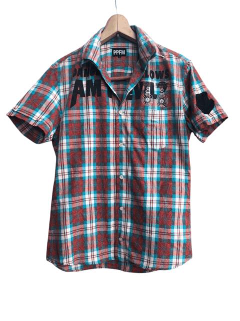 PPFM Y2K PPFM Dangerous Fellows Am I Evil? Plaid Shirt