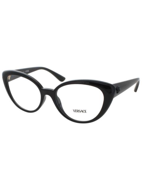 VERSACE Versace Ladies Black Rectangular Eyeglass Frames 0Ve3349U