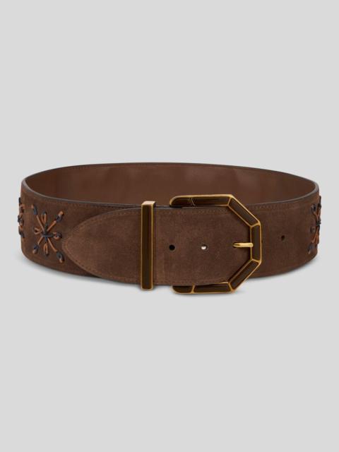 Etro SUEDE BELT WITH THREADING