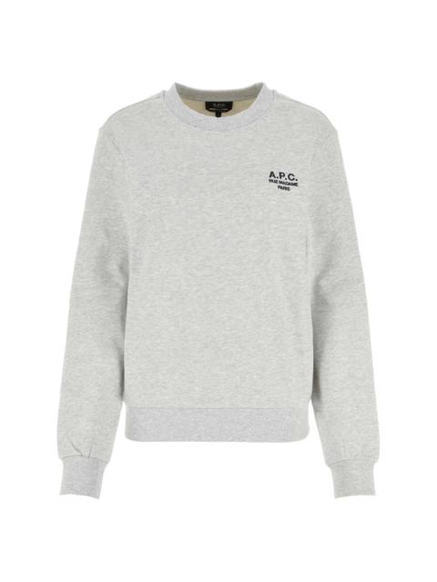 mélange-effect cotton sweatshirt