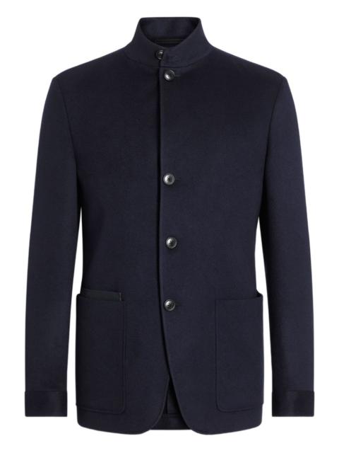 ZEGNA Oasi high-neck patch-pocket jacket