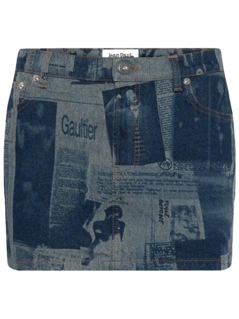 Jean Paul Gaultier Jean Paul Gaultier Women Miniskirt With "Newspaper" Print