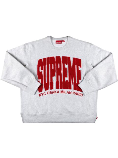 Supreme Supreme Cities Arc Crewneck Ash Grey | REVERSIBLE