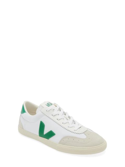 Veja Volley Canvas Sneaker in White/Emeraude at Nordstrom