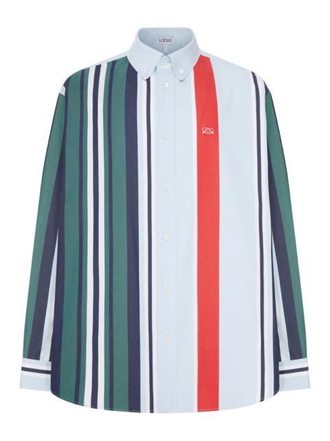 Loewe Loewe Men Mid-Weight Striped Cotton Twill Shirt