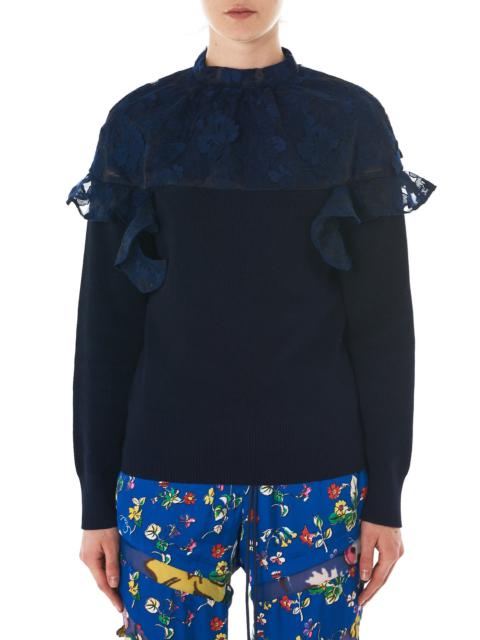sacai Floral Lace Sweatshirt