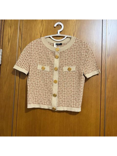 Balmain Balmain All-Over Print Knit Cardigan