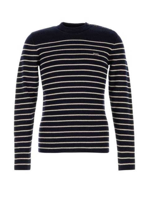 Prada Prada Men Embroidered Wool Sweater