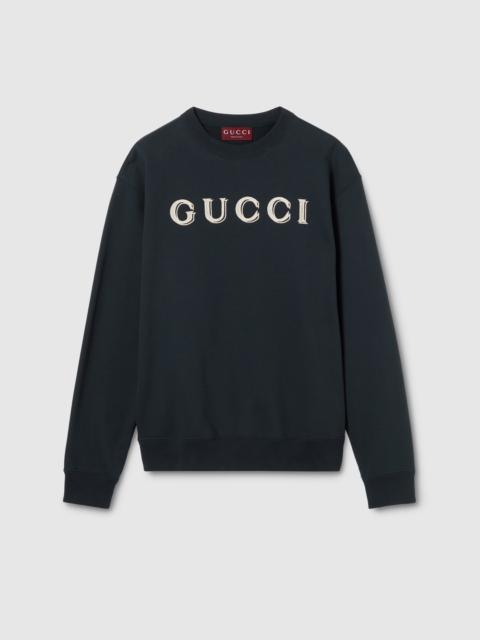 GUCCI Cotton jersey sweatshirt with embroidery