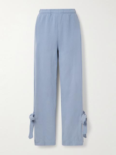 JW Anderson Tie-detailed Cotton-jersey Straight-leg Sweatpants