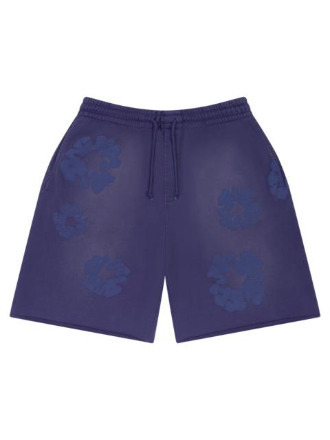 DENIM TEARS Mono Cotton Wreath Sweat Shorts "Washed Blue"