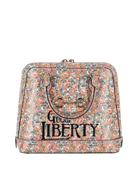 GUCCI Gucci Print Leather 1955 Horsebit Liberty London Floral Tote (Authentic Pre-
Loved)