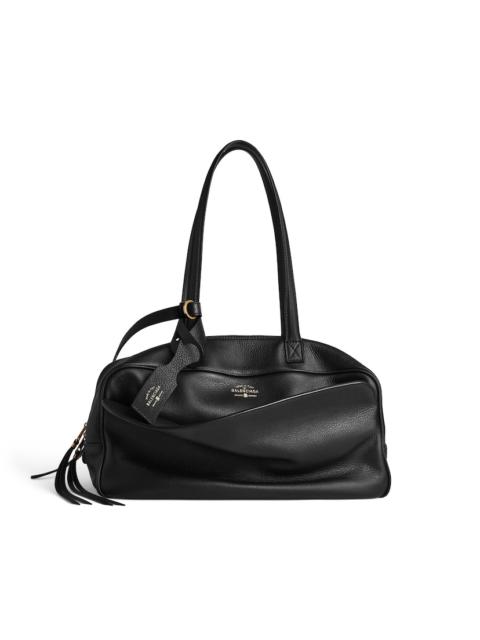 BALENCIAGA Women's Carrie Medium Bowling Bag in Black