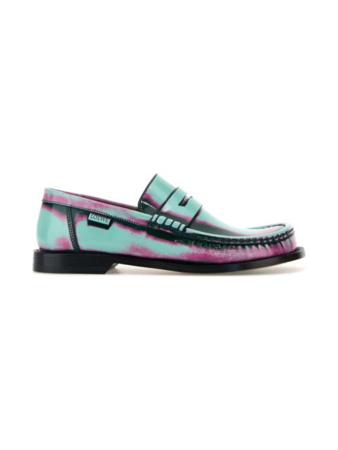 Loewe Multicolor Leather Campo Loafers