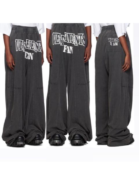 VETEMENTS NWT Fall23 Deconstructed Fan Sweatpants